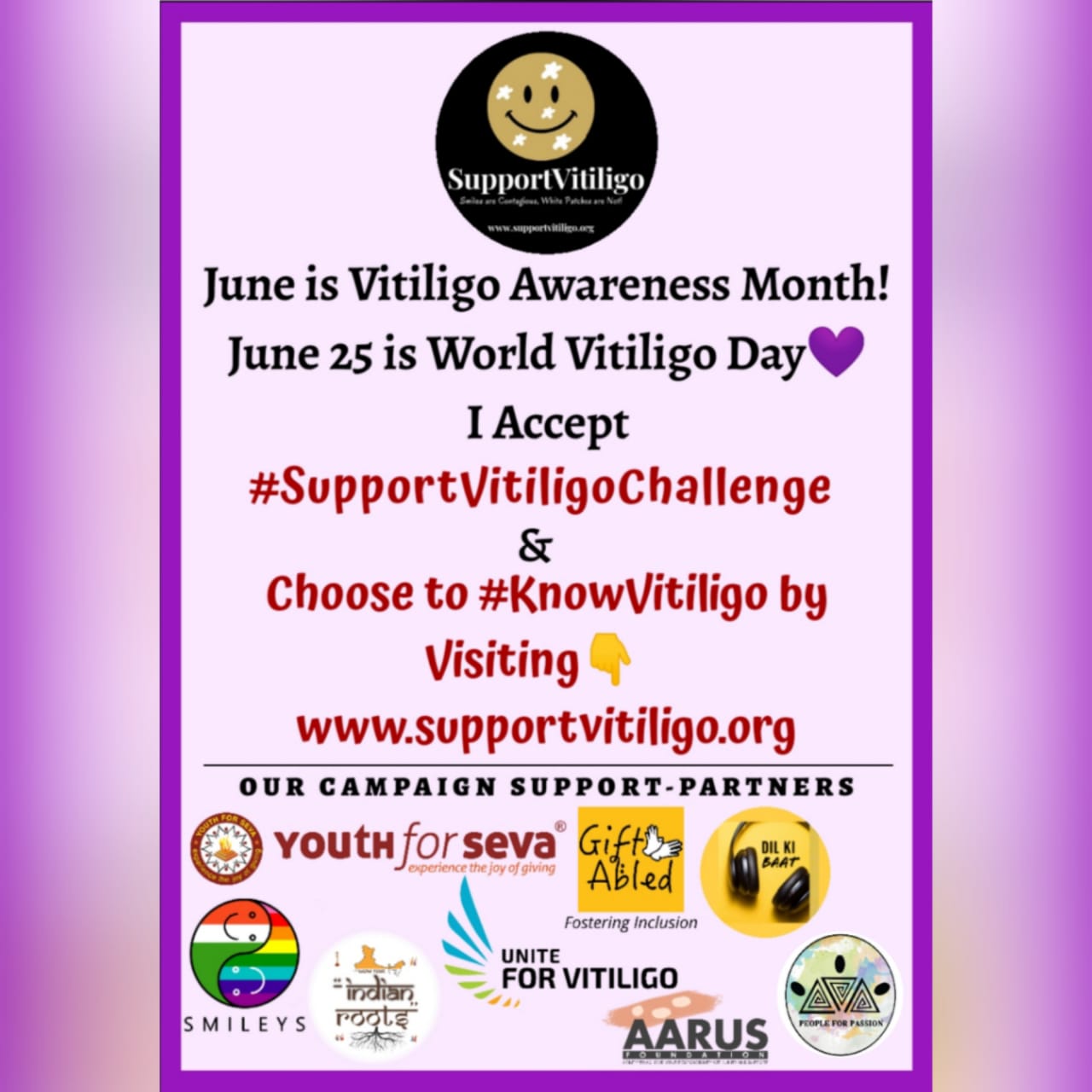 Vitiligo Awareness Poster