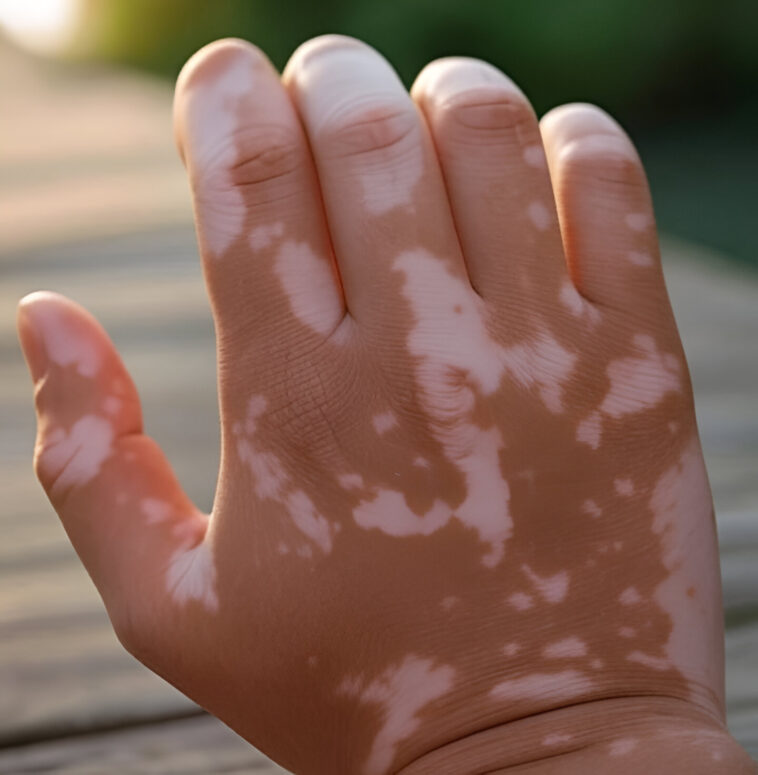 hand with vitiligo